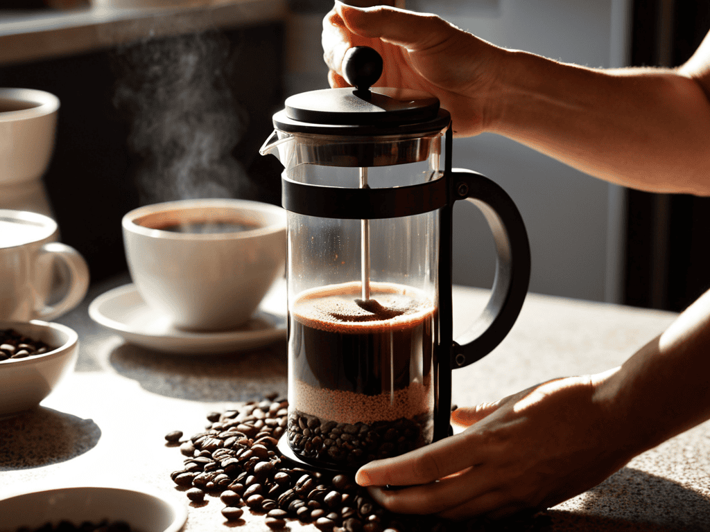 Using a French Press coffee maker