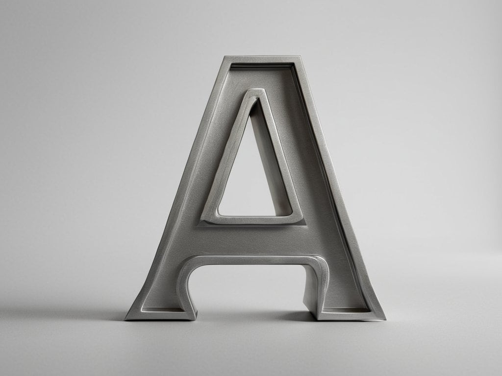 Sculptural typography in logos