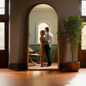 Mirror image illustrating Shadow work for relationships